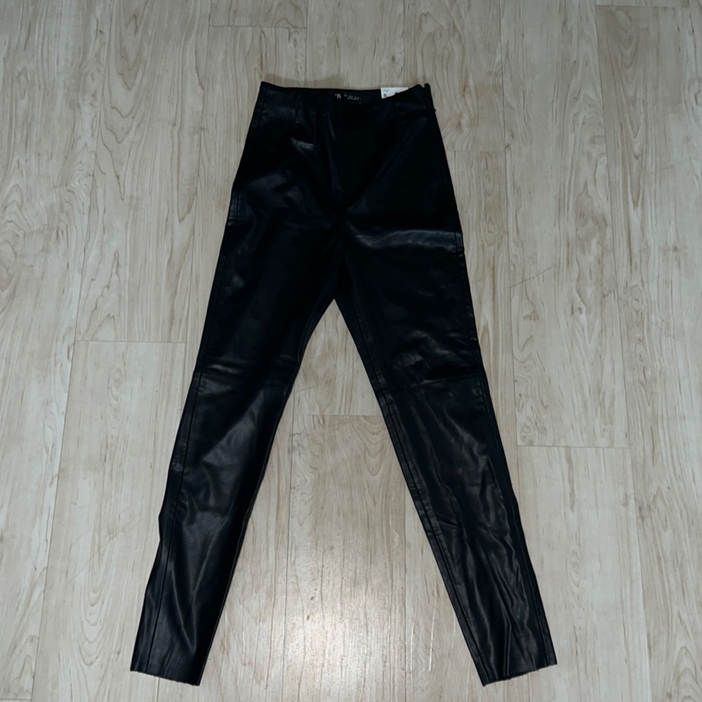 Zara Black Leather Leggings